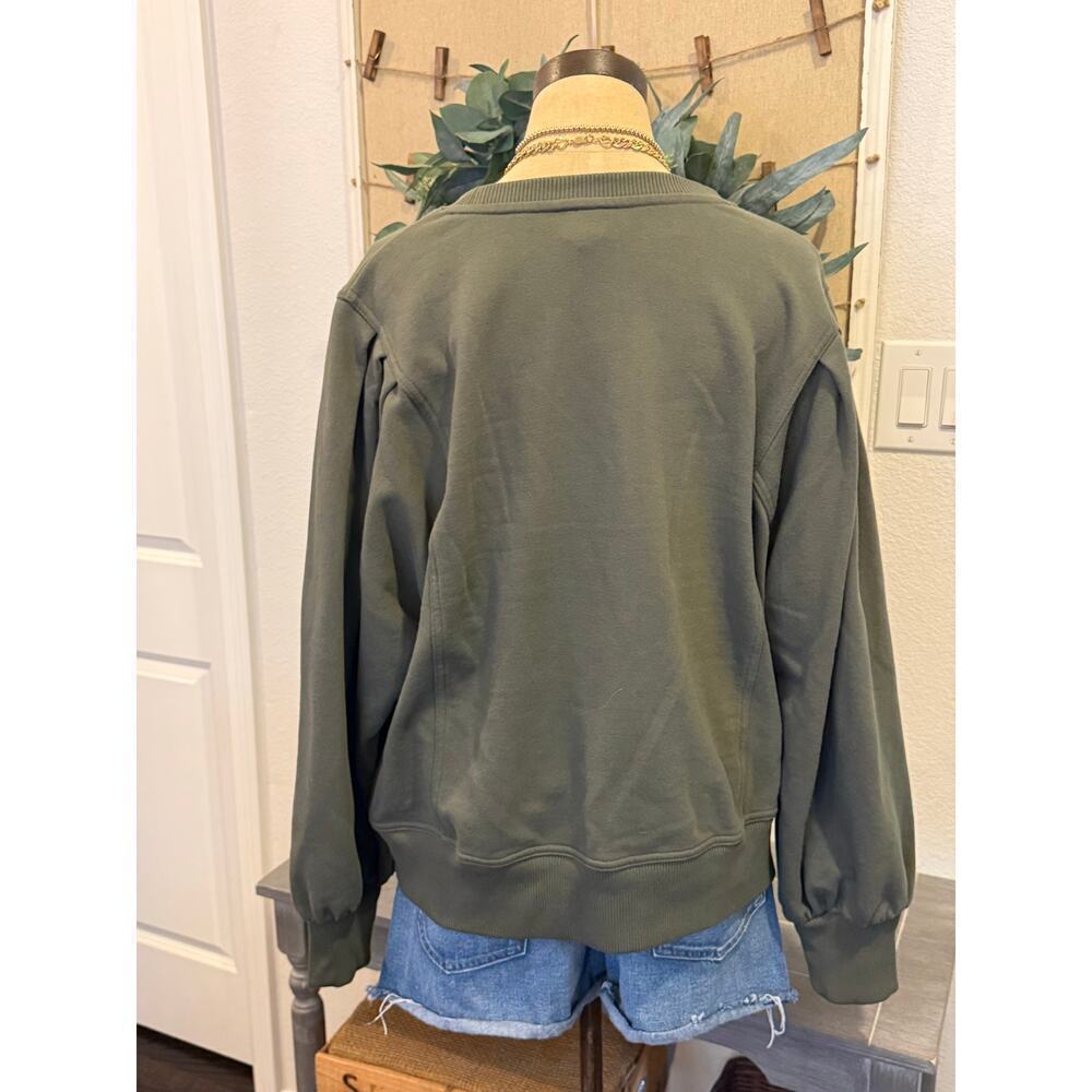A NEW DAY Olive Puff Long sleeve Top Shirt Women size XL - Picture 3 of 10